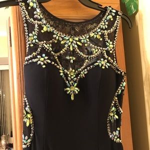 Black prom dress With swarovski crystals